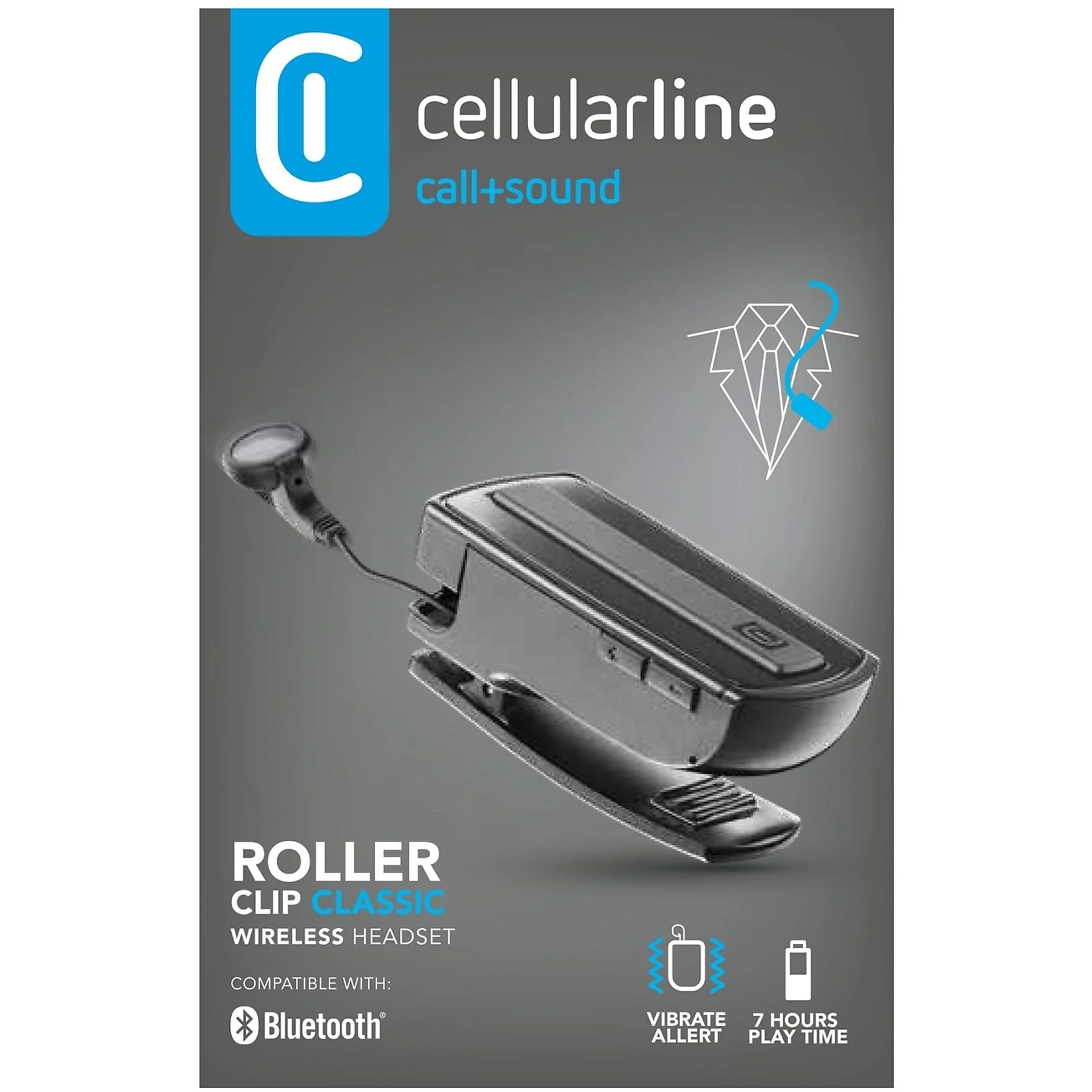 BTCLIPARDP7 CELLULARLINE Auricolare Bluetooth mono AURICOLARI WIRELESS, Nero - immagine 2