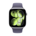 APPLE Watch Series 11 GPS, Cassa 46 mm in alluminio color argento con Cinturino Sport viola nebbia