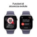 APPLE Watch Series 11 GPS, Cassa 46 mm in alluminio color argento con Cinturino Sport viola nebbia - immagine 5