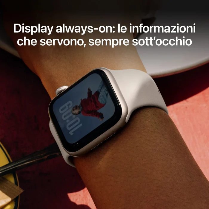 APPLE Watch SE 3 GPS, Cassa 40 mm in alluminio galassia con Cinturino Sport galassia - immagine 10