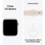 APPLE Watch SE 3 GPS, Cassa 40 mm in alluminio galassia con Cinturino Sport galassia - immagine 7