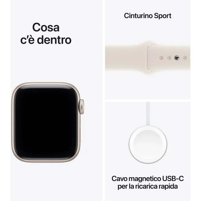 APPLE Watch SE 3 GPS, Cassa 40 mm in alluminio galassia con Cinturino Sport galassia - immagine 7