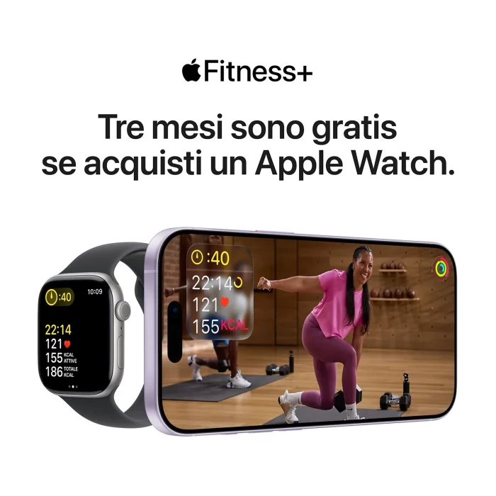 APPLE Watch SE 3 GPS, Cassa 40 mm in alluminio galassia con Cinturino Sport galassia - immagine 4