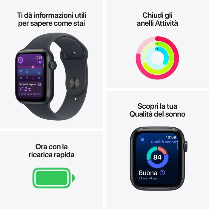 APPLE Watch SE 3 GPS, Cassa 40 mm in alluminio galassia con Cinturino Sport galassia - immagine 3