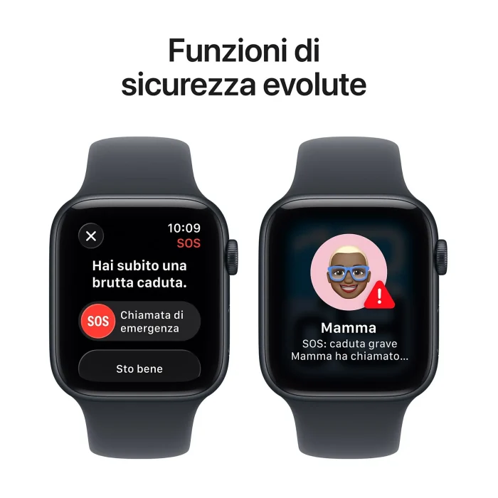 APPLE Watch SE 3 GPS, Cassa 44 mm in alluminio mezzanotte con Cinturino Sport mezzanotte - immagine 4