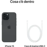 iPhone 15 128GB Nero Ekeventi Grado Ottimo - immagine 4