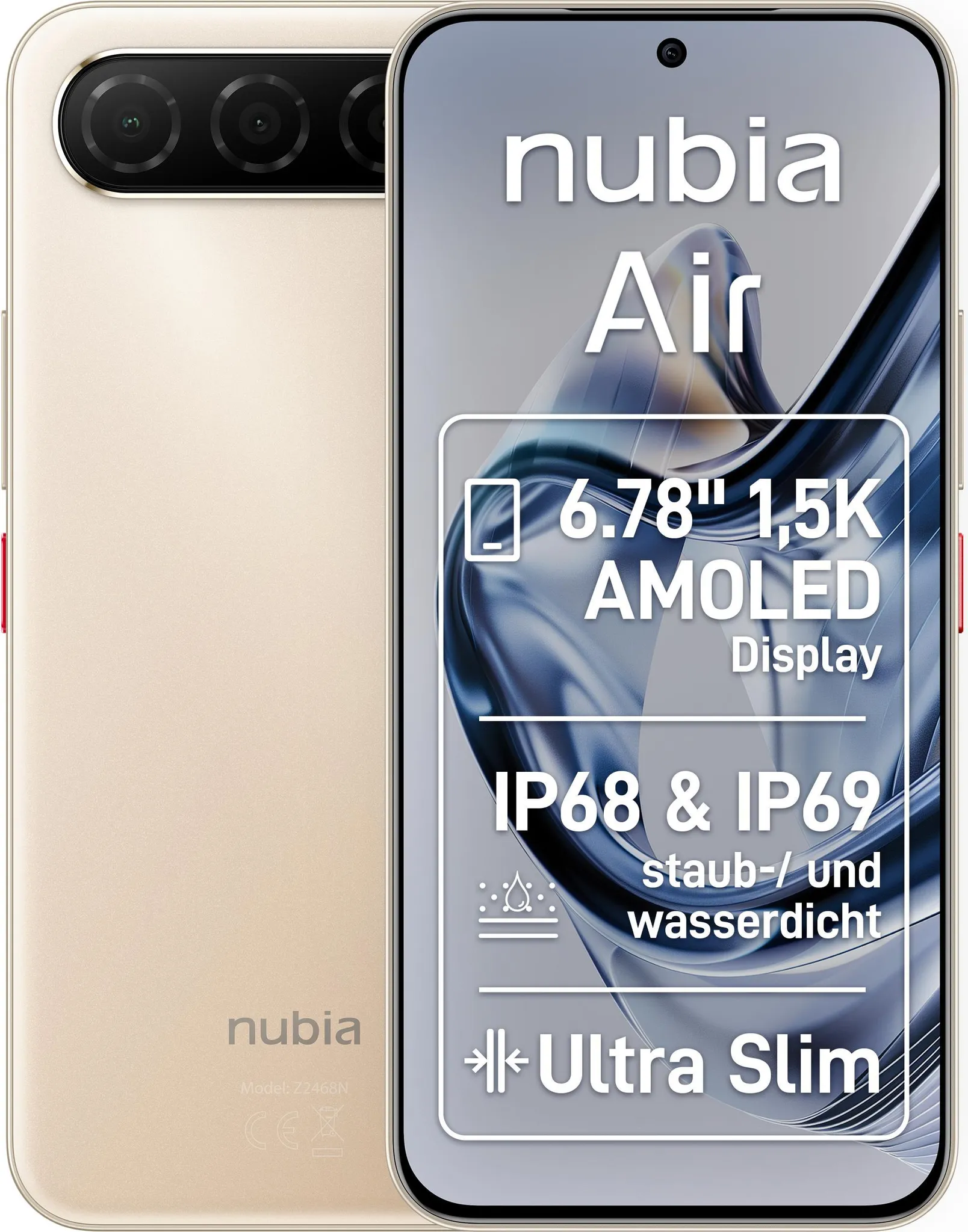 nubiaairgold ZTE NUBIA AIR 5G, 512GB, GOLD - immagine 1