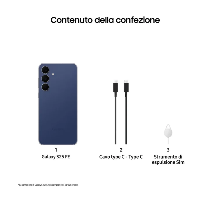 SAMSUNG Galaxy S25 FE 256GB , 256 GB, Navy - immagine 2