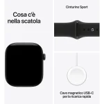 APPLE Watch Series 12 GPS, Cassa 46mm in alluminio nero con Cinturino - immagine 4