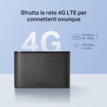 Mercusys TP-Link MT110 Mobile WiFi Router 4G LTE Cat4, WiFi Portatile con Sim, Velocit di Download 150Mbps, Batteria Ricaricabile - immagine 6